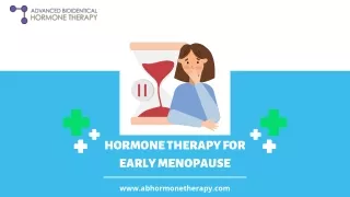 Hormone Therapy For Early Menopause