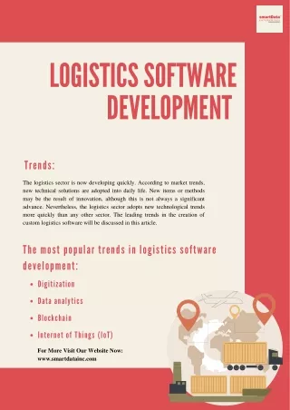 Logistics Software Development Trends Now Days.