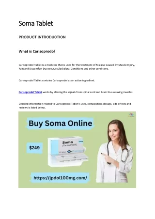 Soma Tablet Online