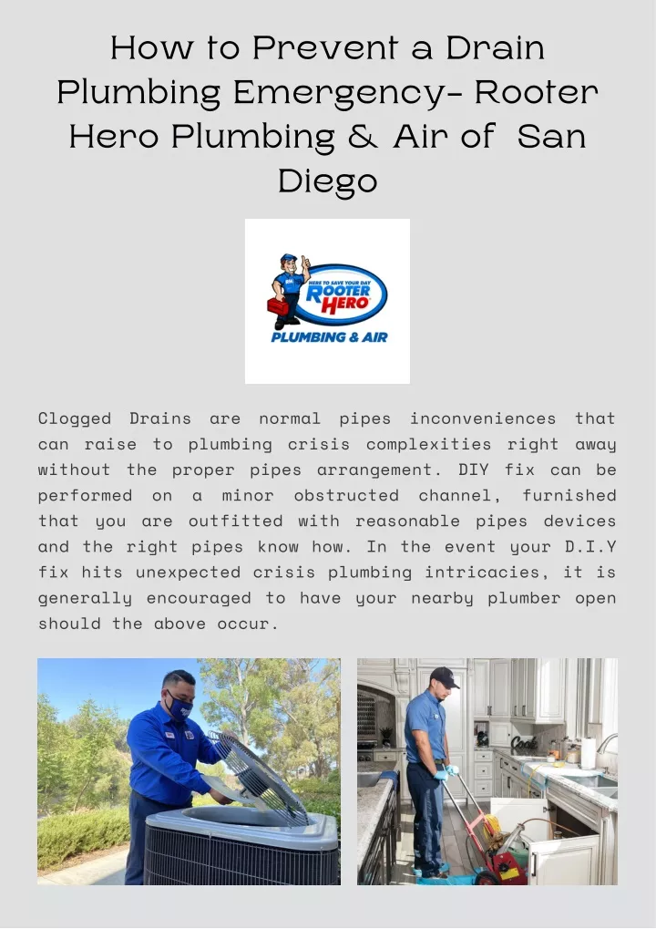 Ppt How To Prevent A Drain Plumbing Emergency Rooter Hero Plumbing And Air Of San Diego 8041