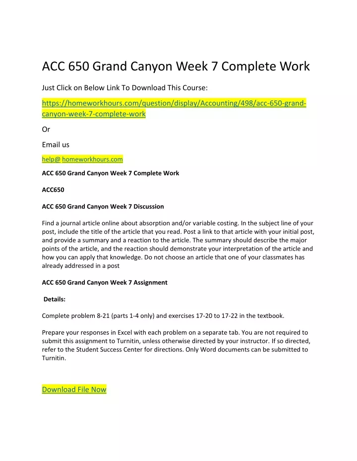 acc 650 grand canyon week 7 complete work