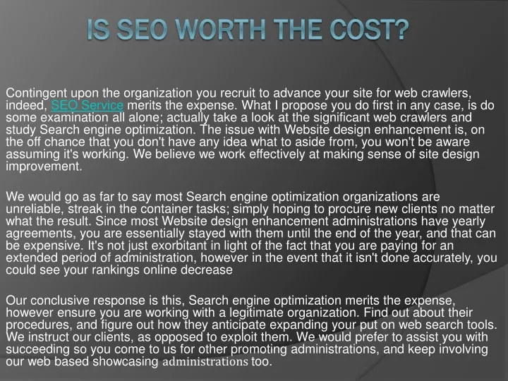 is seo worth the cost