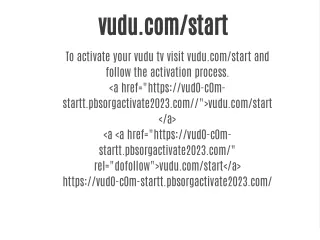 vudu com start