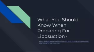 What You Should Know When Preparing For Liposuction_
