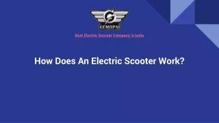 how does an electric scooter work