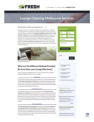Lounge Cleaning melbourne
