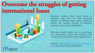 International loans for business in USA