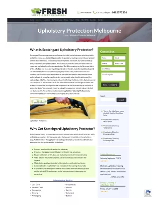 Upholstery Protection Melbourne