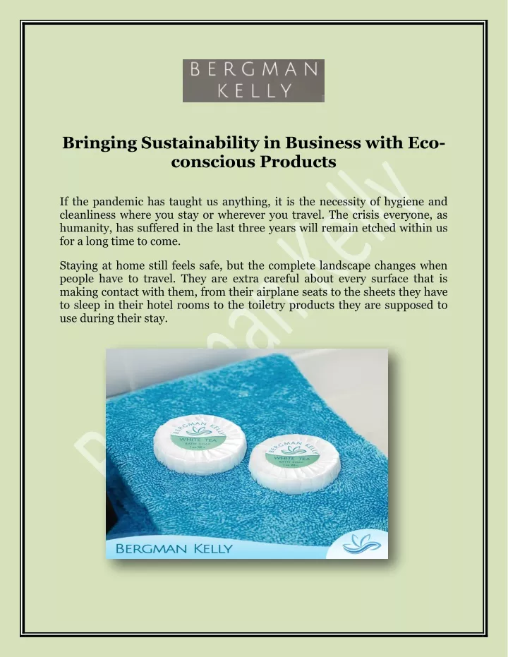 bringing sustainability in business with