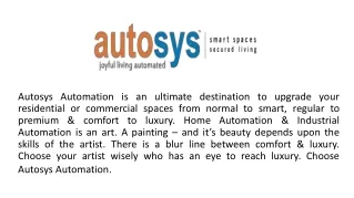 Home Automation System Video in Ahmedabad |Autosys