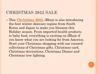 CHRISTMAS 2022 SALE