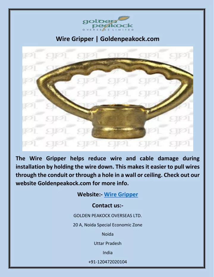 wire gripper goldenpeakock com