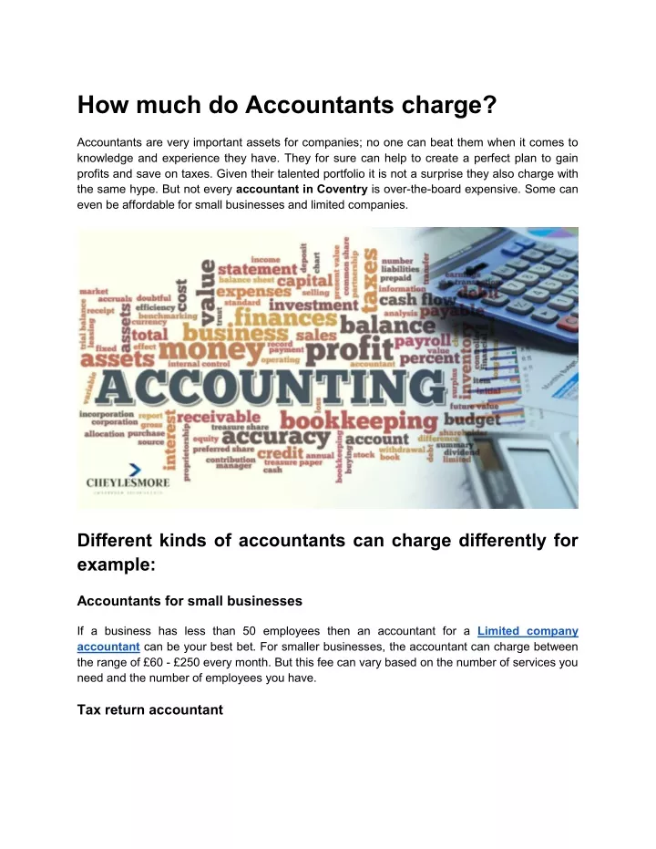 how much do accountants charge