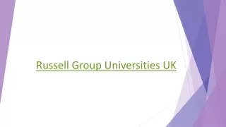 Russell Group Universities UK