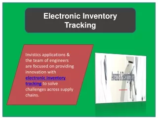 Electronic Inventory Tracking
