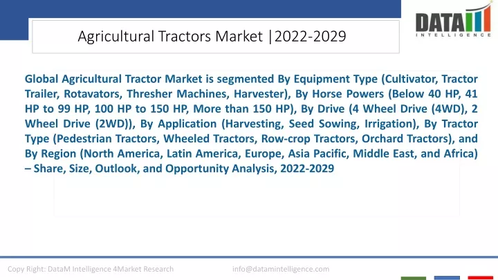 agricultural tractors market 2022 2029