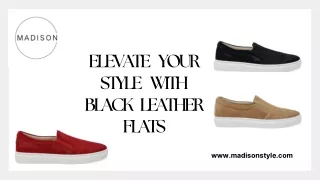 Elevate your Style with Black leather flats