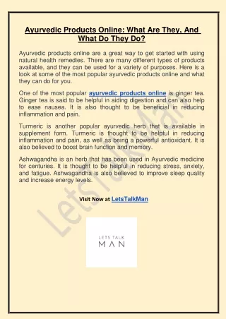 ayurvedic products online what are they and what