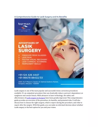 Lasik surgery in Gurgaon ||  Lasik Surgery Cost- Barman Eyecare Center