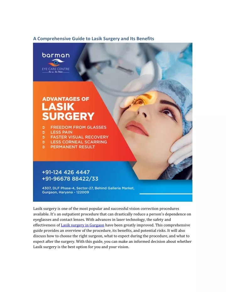 a comprehensive guide to lasik surgery