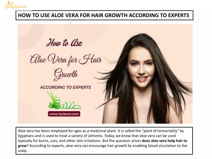 how to use aloe vera for hair growth according