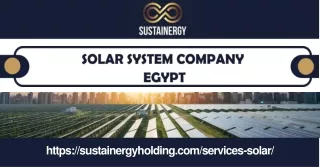 Get the best solar system company in Egypt with Sustainergy!