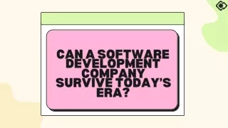 CAN A SOFTWARE DEVELOPMENT COMPANY SURVIVE TODAY’S ERA (1)