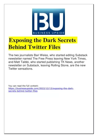 Exposing the Dark Secrets Behind Twitter Files (1)