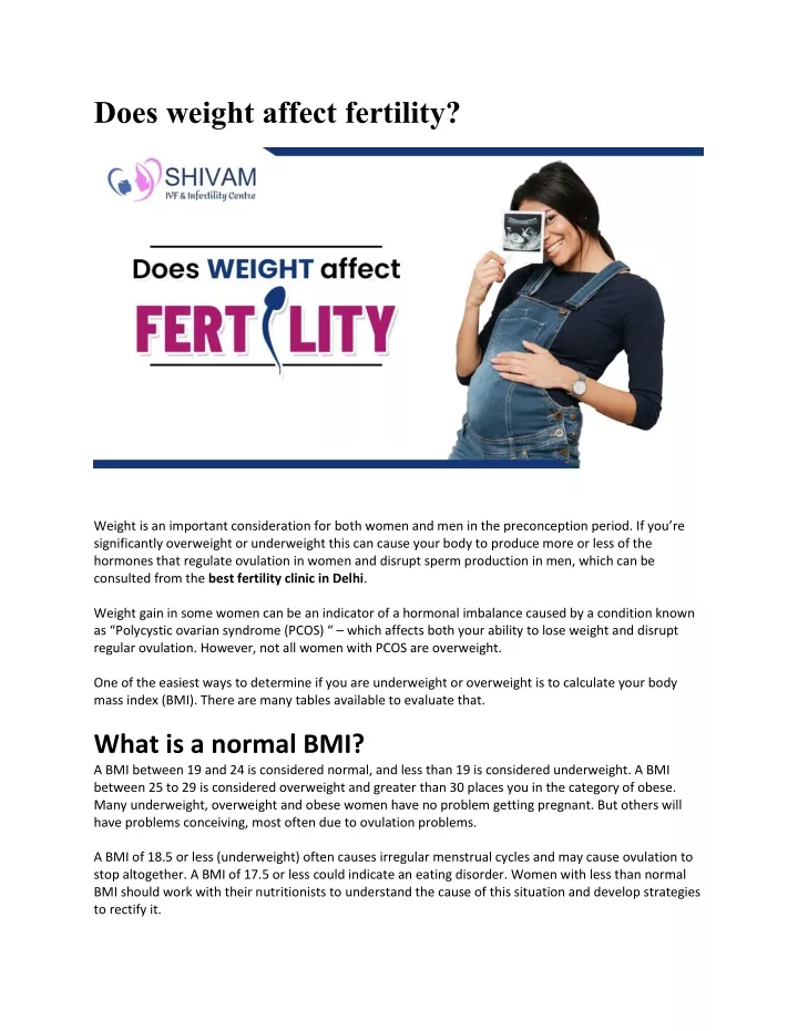 does weight affect fertility