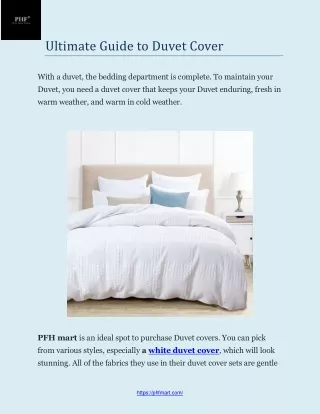Ultimate Guide to Duvet Cover