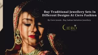 Buy Traditional Jewellery Sets In Ciero