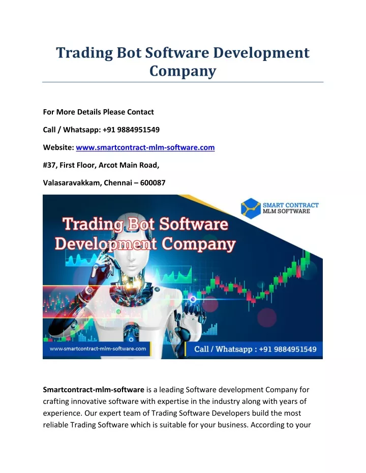 trading bot software development company