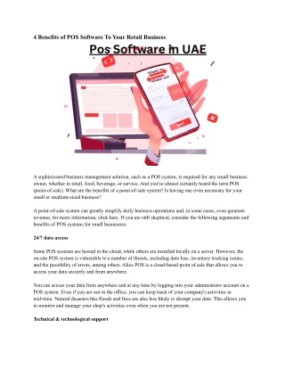 4 benefits of pos software to your retail business