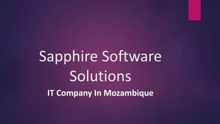 sapphire software solutions