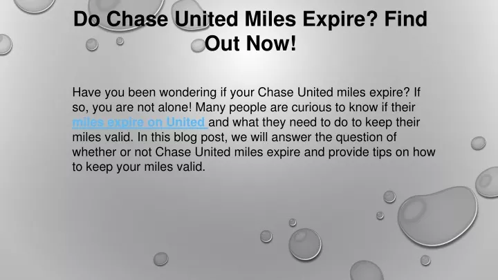 do chase united miles expire find out now