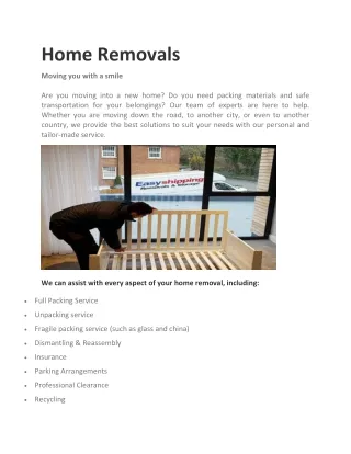 home removals