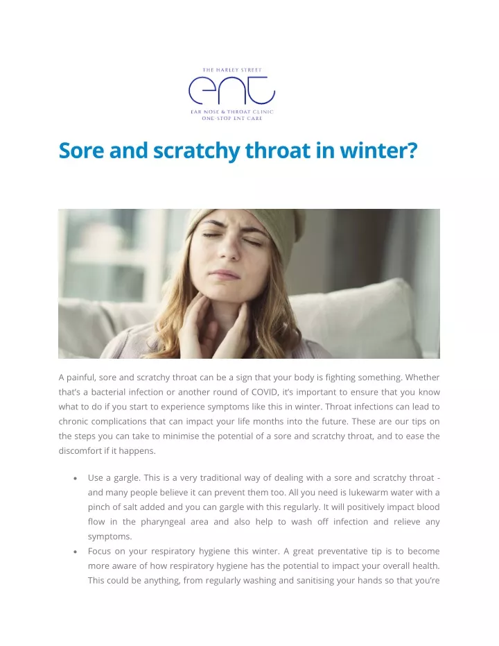 sore and scratchy throat in winter