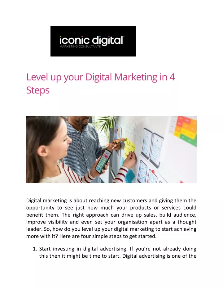 level up your digital marketing in 4 steps