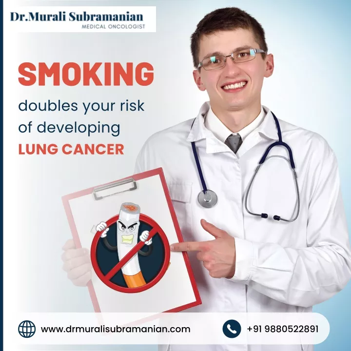 smoking doubles your risk of developing lung