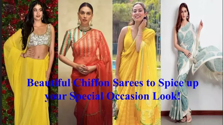 beautiful chiffon sarees to spice up your special