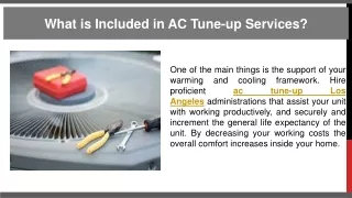 What is Included in AC Tune-up Services