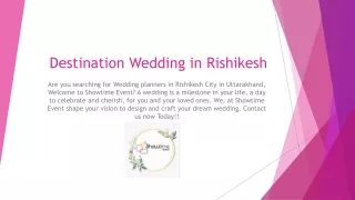 Destination Wedding Planner in Rishikesh Book Appointment Today