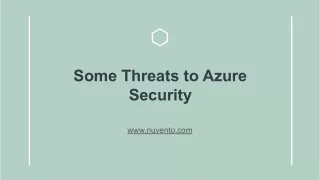 some threats to azure security