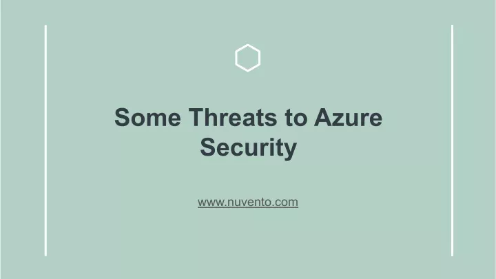 some threats to azure security