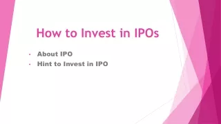 how to invest in ipos