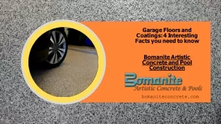 Garage Floors and Coatings_ 4 Interesting Facts you need to know - Bomanite Artistic Concrete and Pool Construction