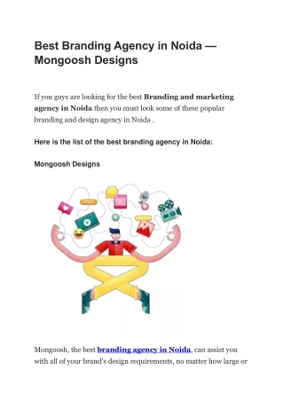 Best Branding Agency in Noida - Mongoosh designs