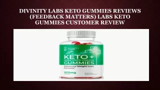 divinity labs keto gummies reviews feedback
