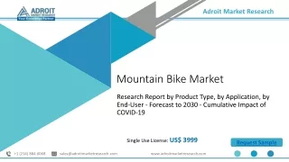 Mountain Bike Market Size, Future Trends, Growth, Demand, Regional Analysis & Fo