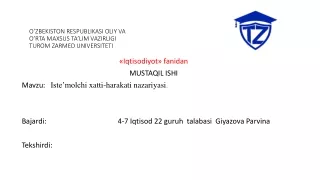 o zbekiston respublikasi oliy va o rta maxsus